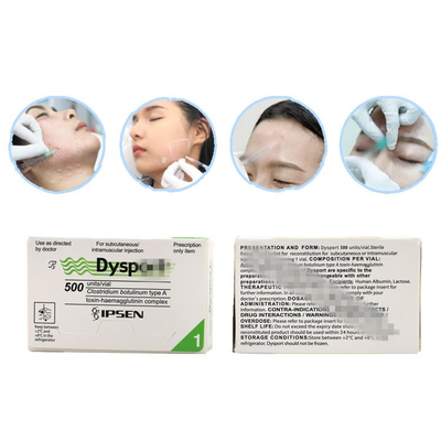 Dysport 500 Dysport 500iu 주사 부피 제거를 위한 보툴리넘 독소